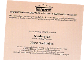 Sonderpreis für Horst Sachtleben
